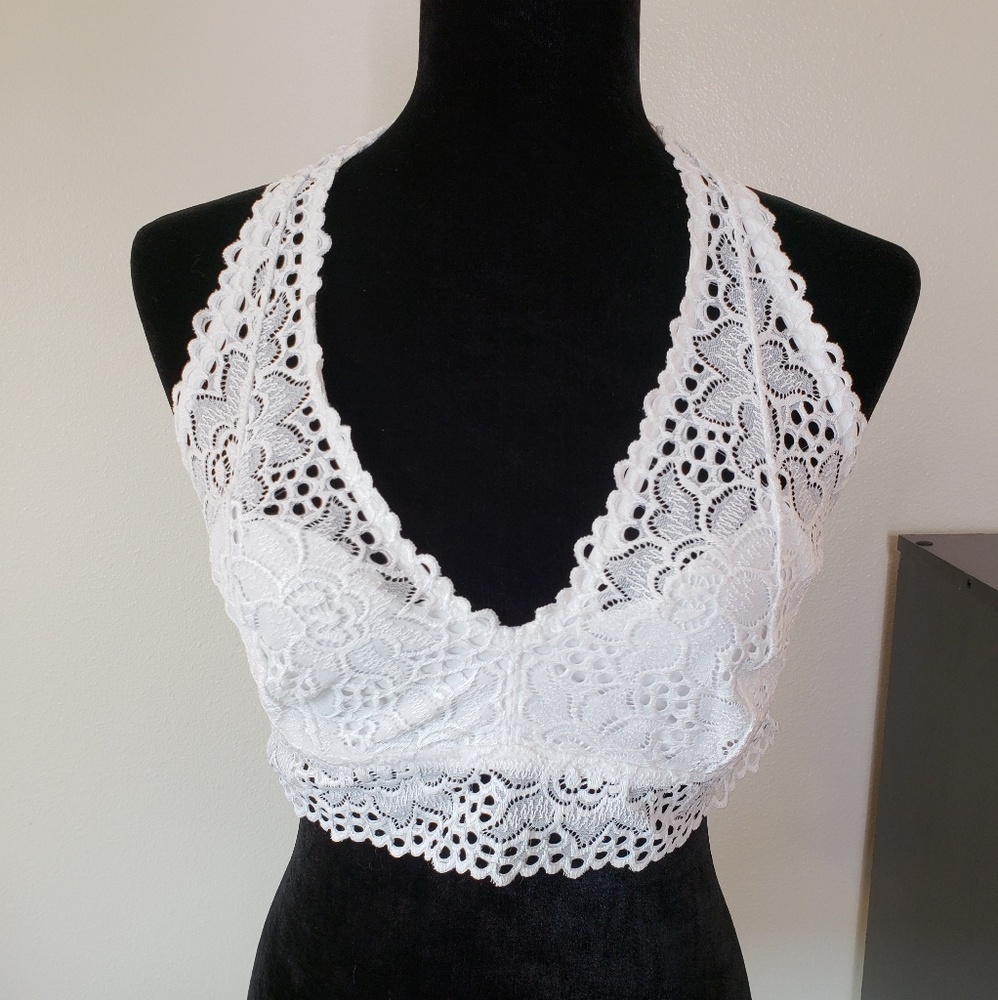 Like New Aerie Boho Lace Halter Bralette